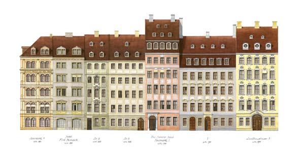 Rekonstruktionszeichnung  der Landhausstraße